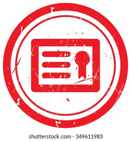 Red Diploma rubber stamp