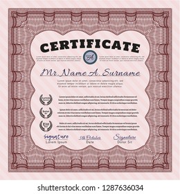 Red Diploma template or certificate template. Customizable, Easy to edit and change colors. With quality background. Lovely design. 