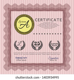 Red Diploma template or certificate template. Customizable, Easy to edit and change colors. Printer friendly. Modern design. 