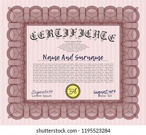Red Diploma template or certificate template. With quality background. Customizable, Easy to edit and change colors. Lovely design. 