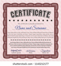 Red Diploma template. Customizable, Easy to edit and change colors. With quality background. Good design. 