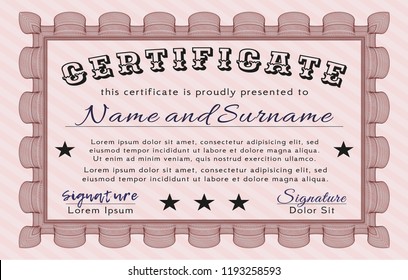 Red Diploma template. Customizable, Easy to edit and change colors. Easy to print. Artistry design. 