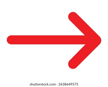 Red arrow right direction symbol vector illustration transparent png