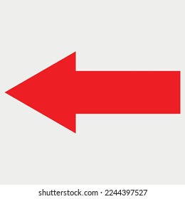 Red Directional Arrow Vector illustration