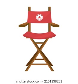 Red Director Chair With A Star