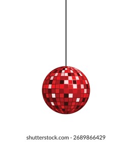 Elemento de diseño de bola de disco rojo