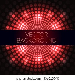 Red Disco Ball Vector Background