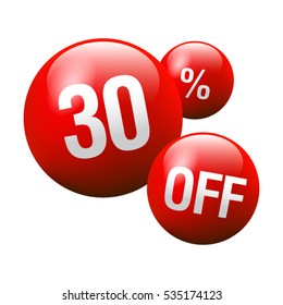 Red Discount Ball - 30% OFF