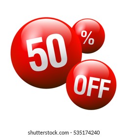 Red Discount Ball - 50% OFF