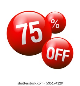 Red Discount Ball - 75% OFF