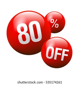 Red Discount Ball - 80% OFF