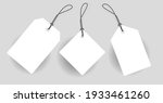 Red discount blank labels with various shapes, Vector