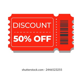 Red Discount Different Cupons Vouchers. Vector illustration of Gift Voucher Coupon.Voucher card cash back template design with coupon code promotion. Premium special price offers sale coupon.