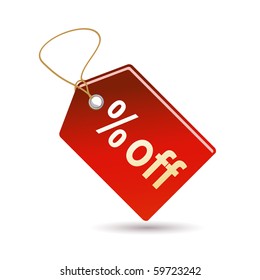 red discount icon