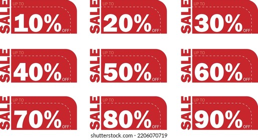 Red Discount Label Business Use Special Stock Vector (Royalty Free ...