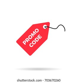 Red Discount Label Sale Price Tag Icon Promo Code Icon  