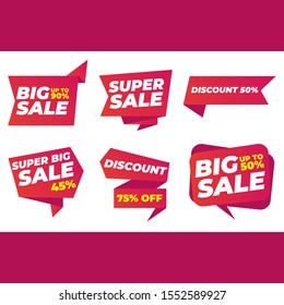 red discount sticker super big sale