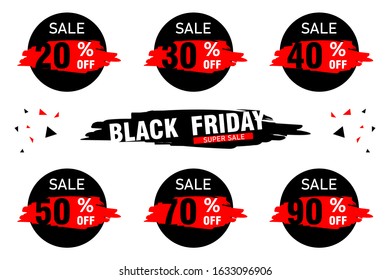 red discount stickers set. vector collection, you can simply change color and size.design