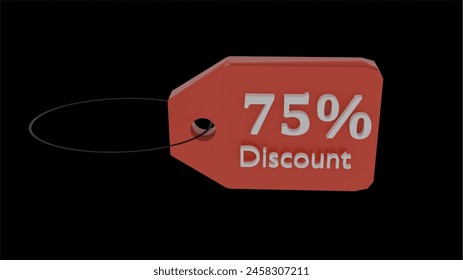 Red discount tag offer vector