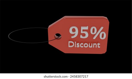 Red Rabatt-Tag-Angebot Vektorgrafik