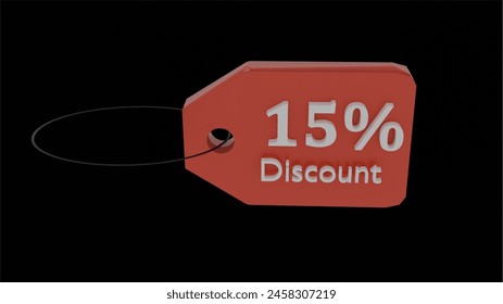 Red discount tag offer vector
