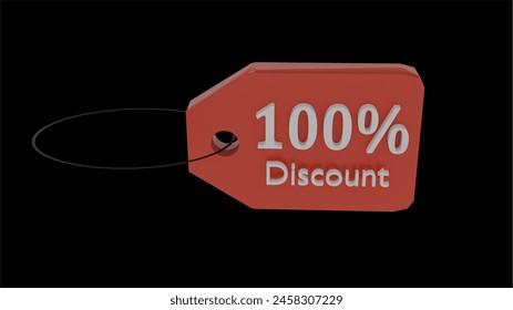 Red discount tag offer vector