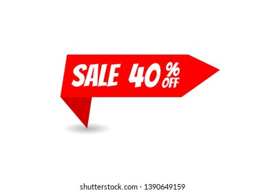 Red discount vector banner design