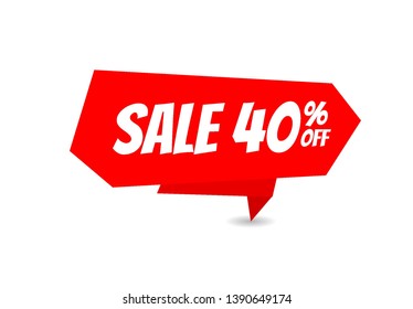Red discount vector banner design