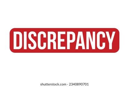 Red Discrepancy Rubber Stamp Seal Vector