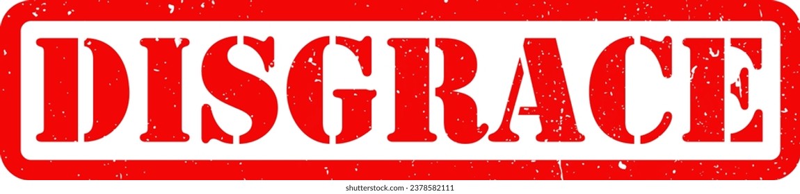 Red Disgrace Cancelled Cancel Culture Rubber Stamp Grunge Texture Sign Signage Label Badge Sticker Vector EPS PNG Transparent No Background Clip Art Vector EPS PNG 