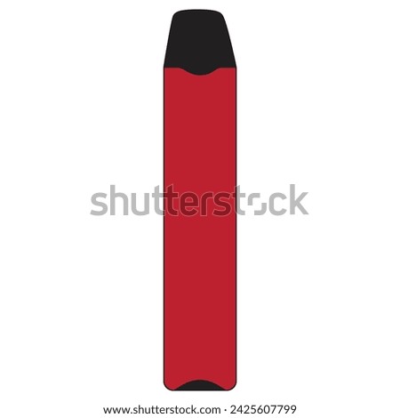 A red disposable e-cigarette vape
