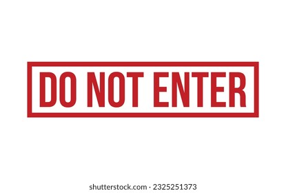 Red Do Not Enter Rubber Stamp Seal Vector