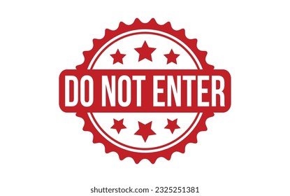 Red Do Not Enter Rubber Stamp Seal Vector