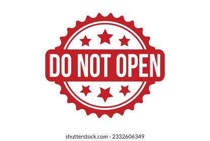 Red Do Not Open Rubber Stamp Seal Vector