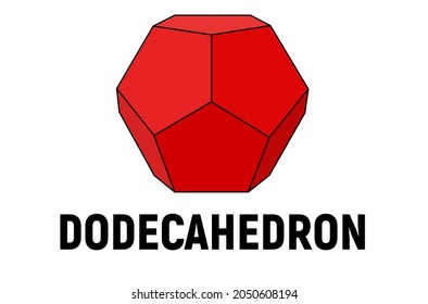 red dodecahedron sketch, plato solids for math