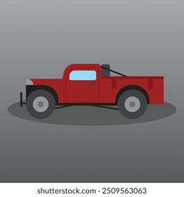 Un vagón eléctrico Dodge rojo.