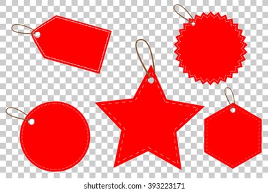Red doff Blank Tags
