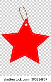 Red doff rounded Blank Tag