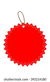 Red doff Star Blank Tag
