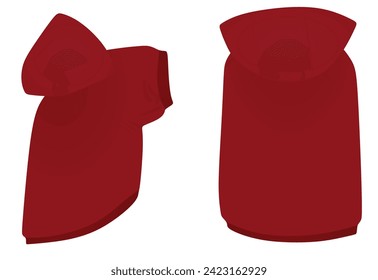 Red  dog dress. vector illustration