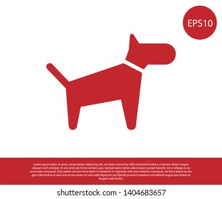 Red Dog icon isolated on white background. Vector Illustration