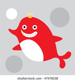 red dolphin greeting