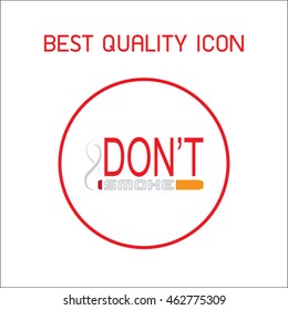 red don't smoke label  icon symbol