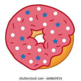 Red Donut with Sprinkles