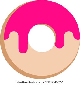 Red Donut Vector - eps10