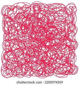 Doodles rojos y fondo e imprenta para sus ideas