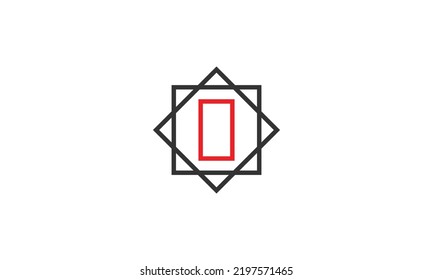 Red Door Logo Design. Vector Illustration.