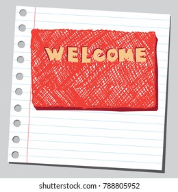 Red door mat
