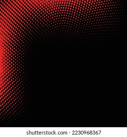 Red dot and black abstract background
