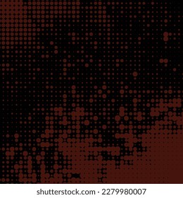 Red dot and black abstract background